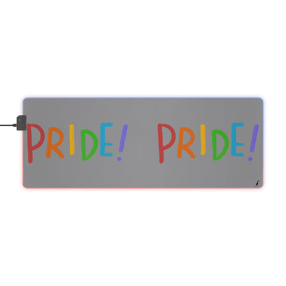 LED Gaming Mouse Pad: LGBTQ Pride Grey