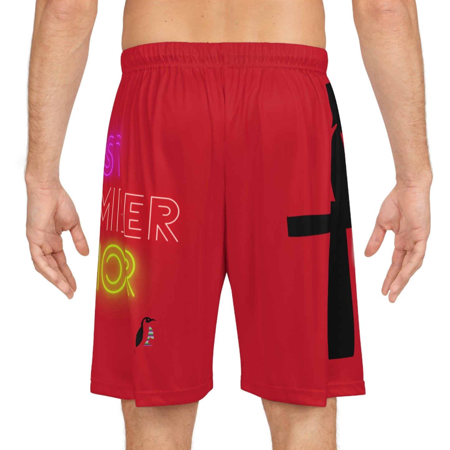 Basketball Shorts: Fishing Dark Red