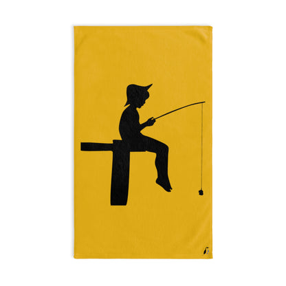 Hand Towel: Fishing Yellow