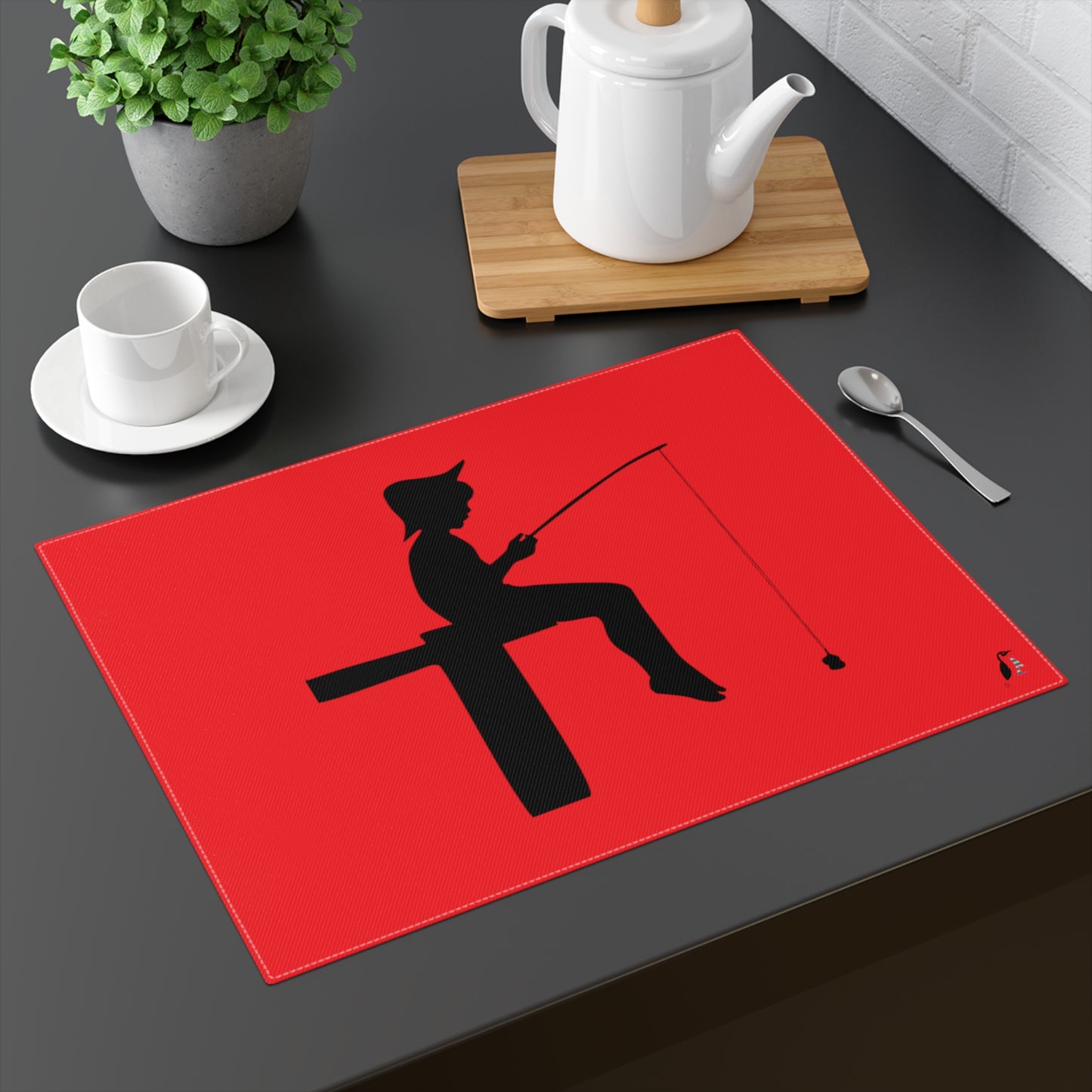 Placemat, 1pc: Fishing Red