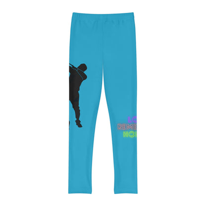 Youth Full-Length Leggings: Dance Turquoise