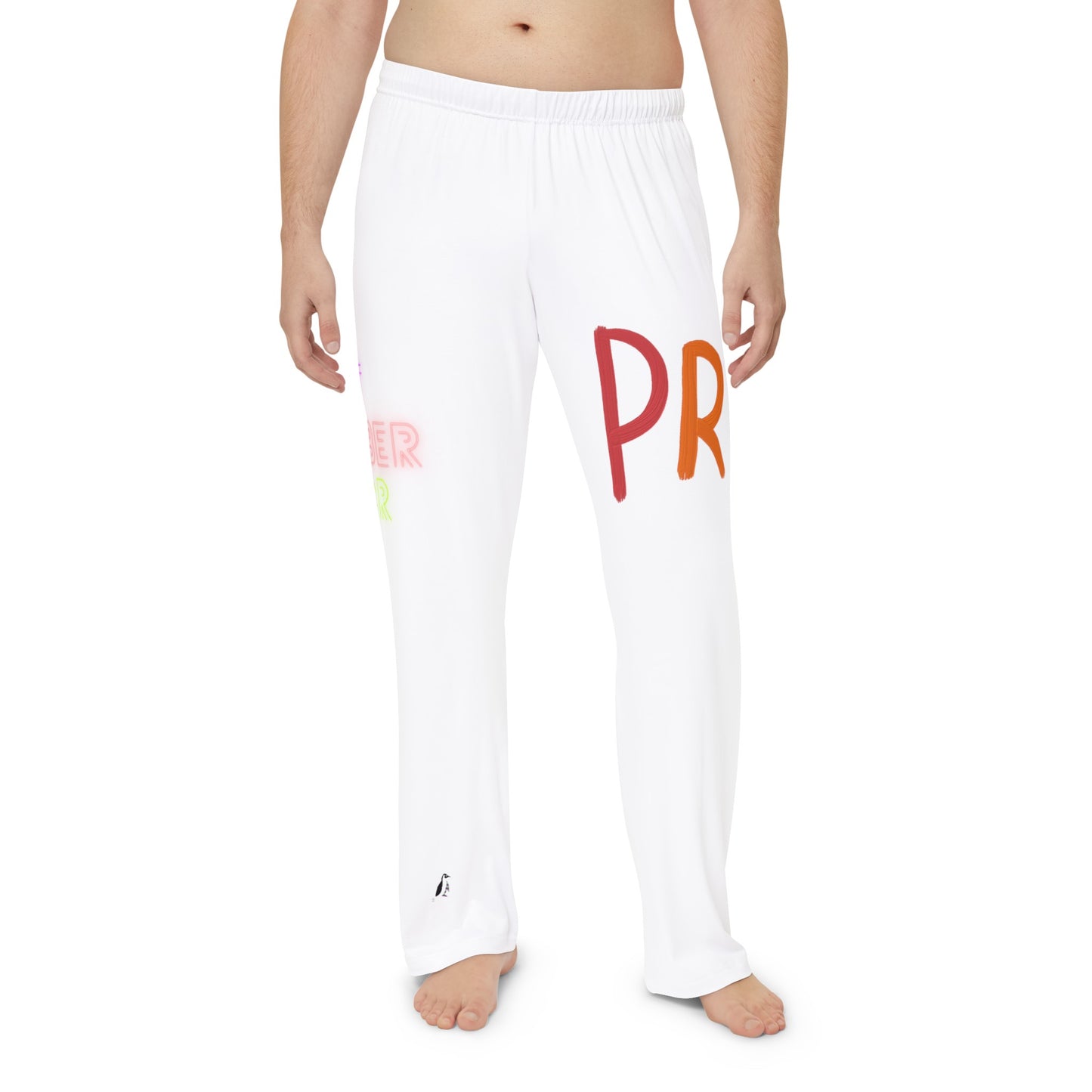 Men's Pajama Pants: LGBTQ Pride White