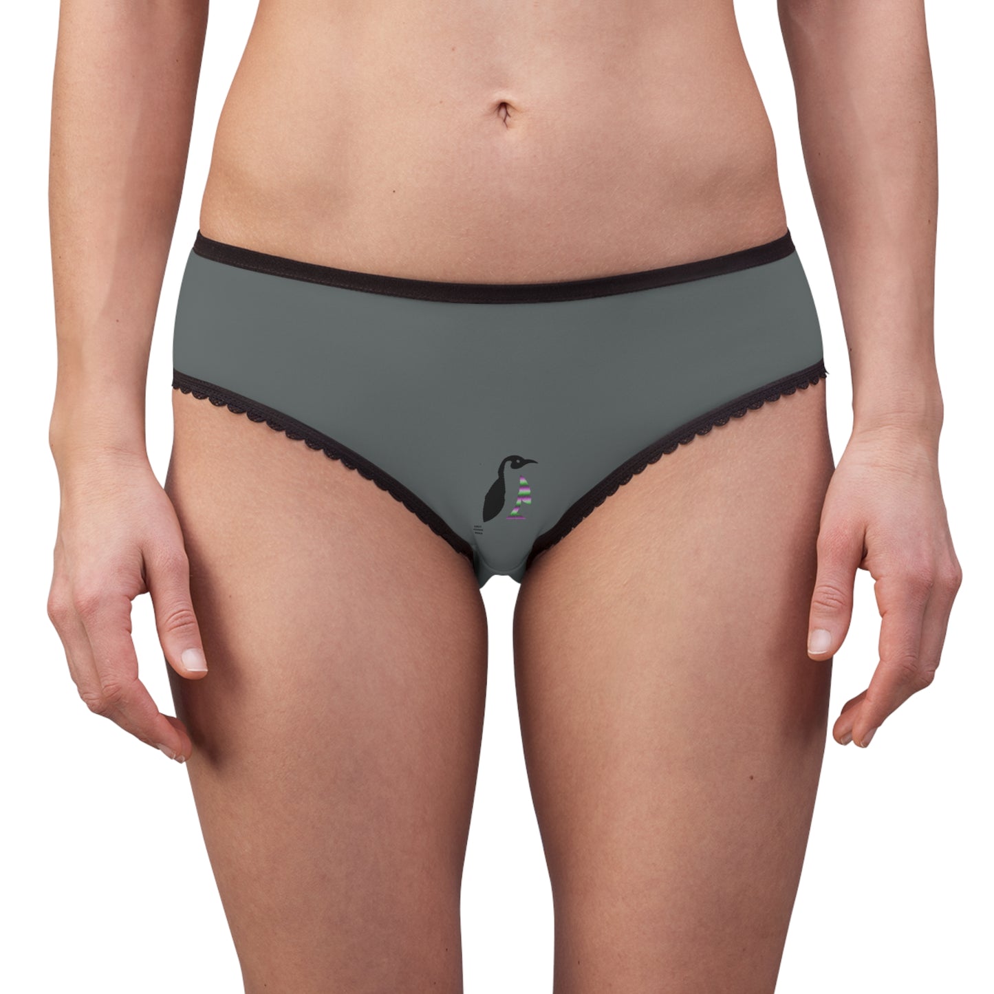 Women's Briefs: Music Dark Grey