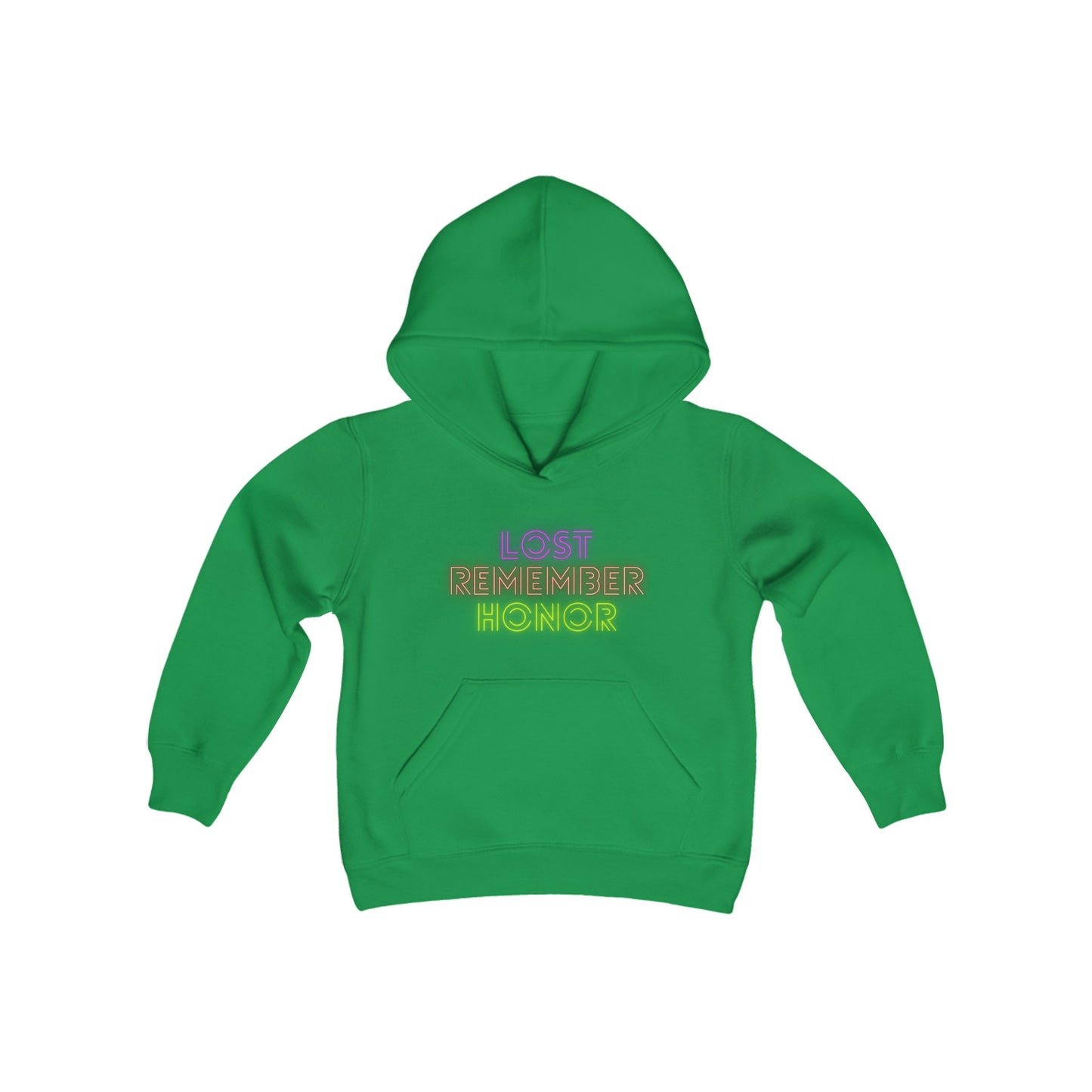 Youth Heavy Blend Hooded Sweatshirt: Lost Remember Honor 