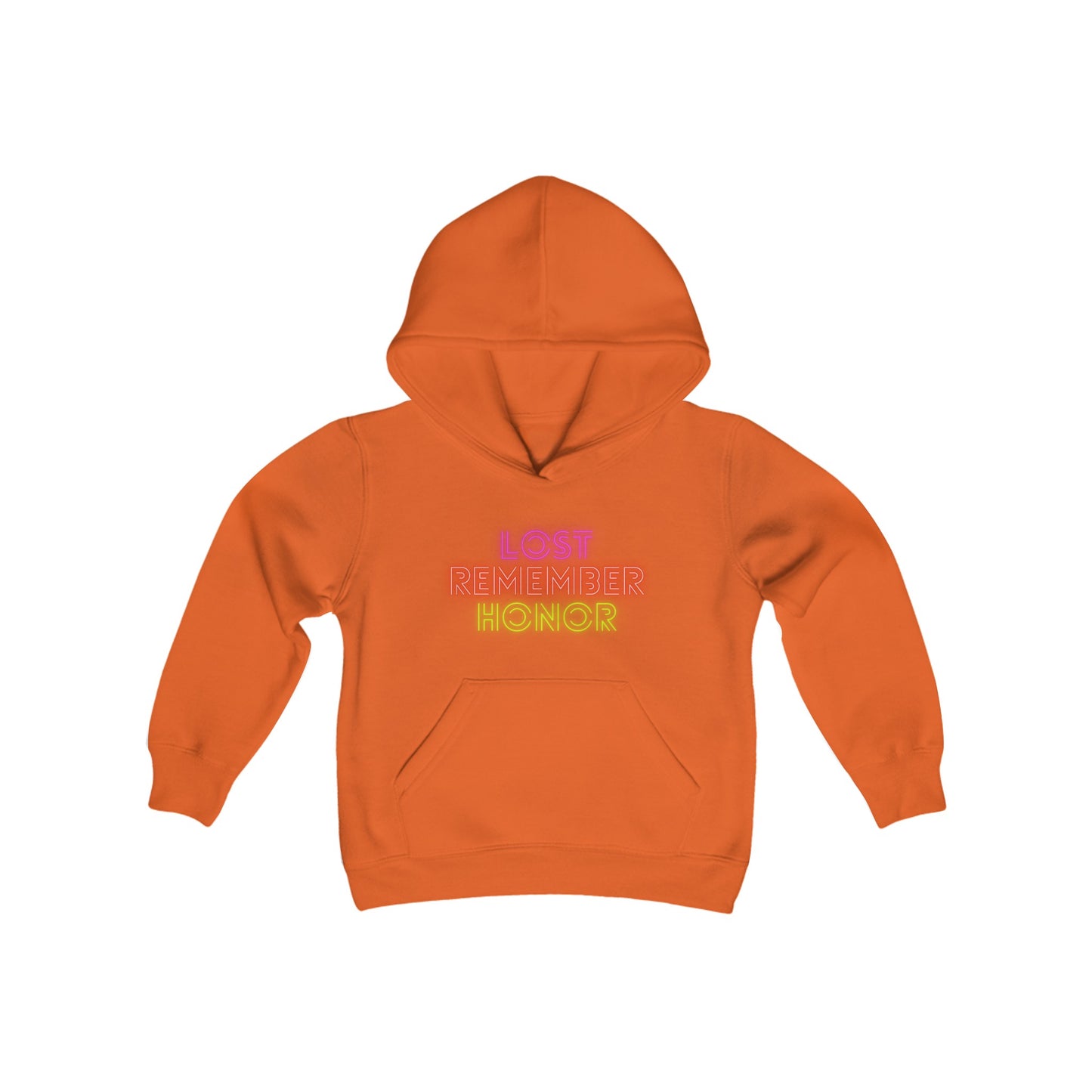 Youth Heavy Blend Hooded Sweatshirt: Lost Remember Honor 