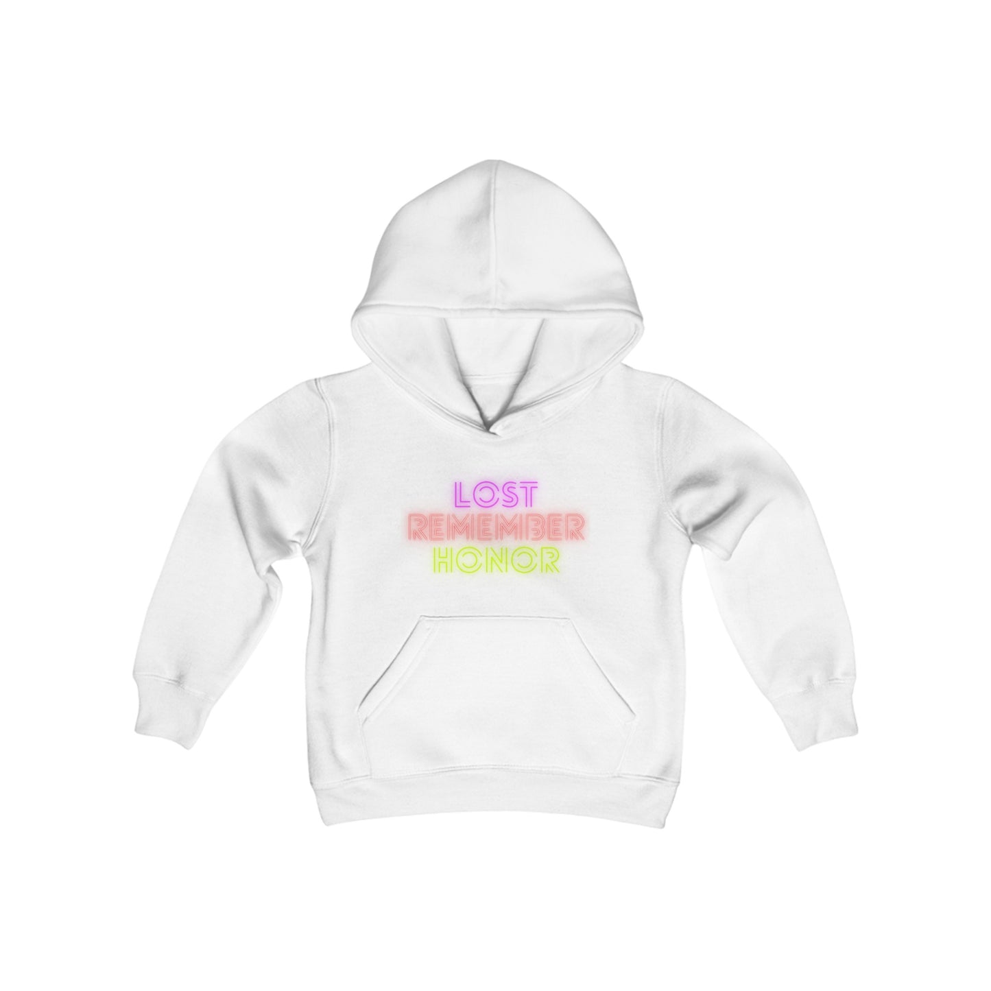 Youth Heavy Blend Hooded Sweatshirt: Lost Remember Honor 