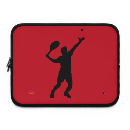 Laptop Sleeve: Tennis Dark Red