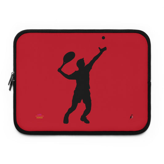 Laptop Sleeve: Tennis Dark Red