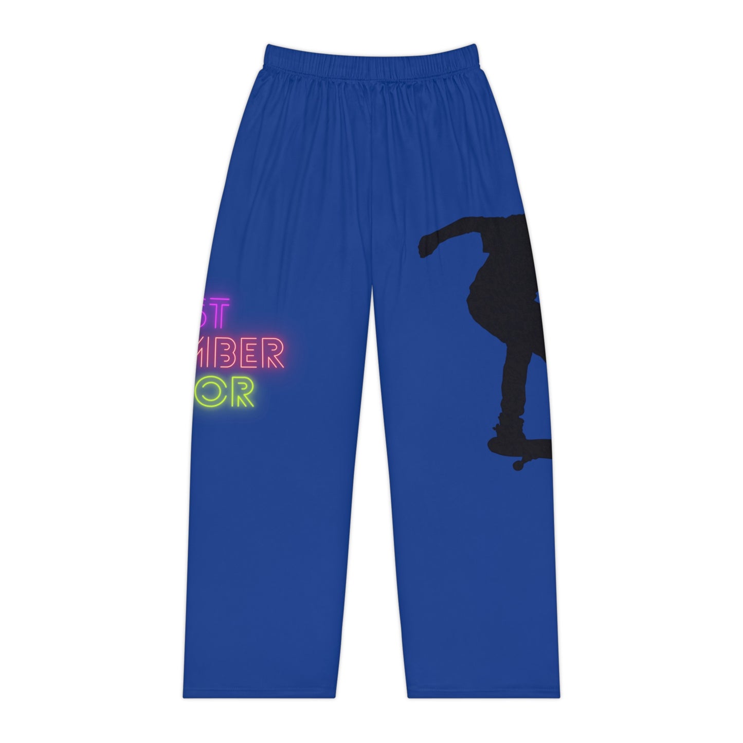 Pambabaeng Pajama Pants: Skateboarding Dark Blue