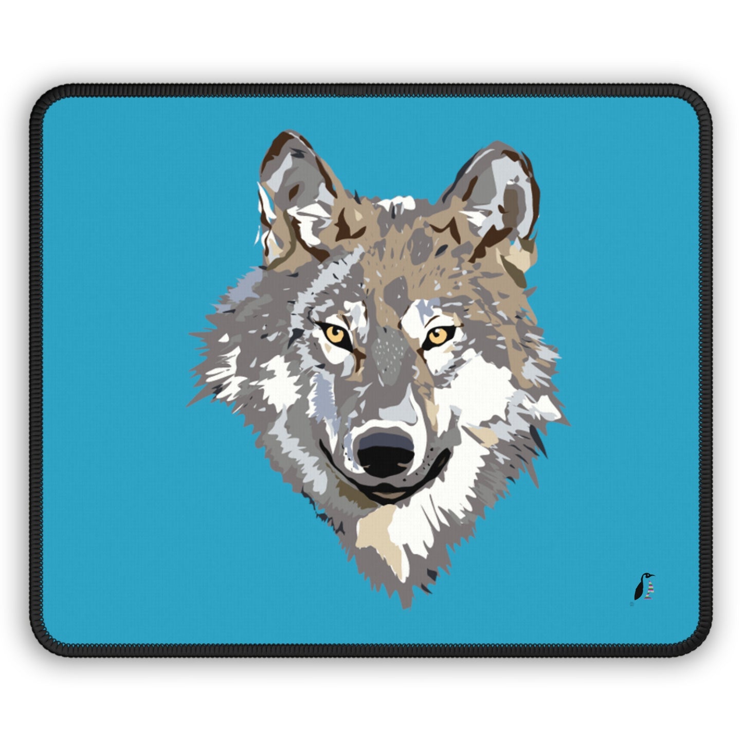 Gaming Mouse Pad: Wolves Turquoise