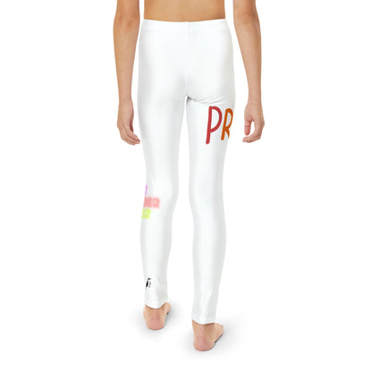 Youth Full-Length Leggings: LGBTQ Pride White