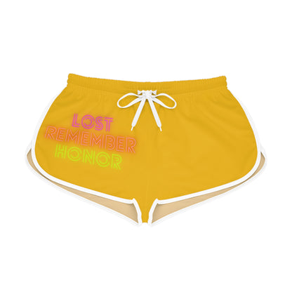 Women's Relaxed Shorts: Lost Remember Honor Yellow