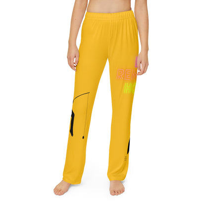 Kids Pajama Pants: Fishing Yellow