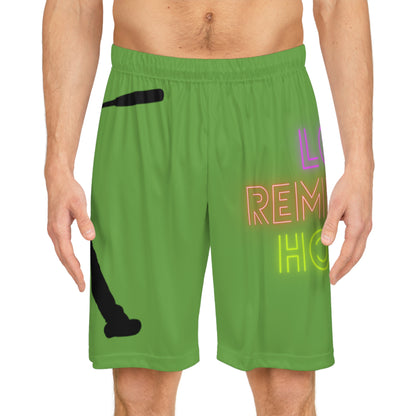 Basketball Shorts: Baseball Green