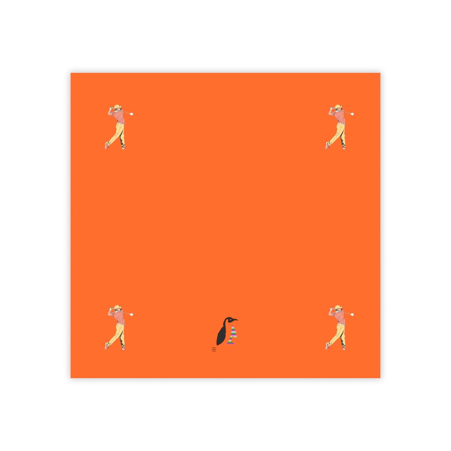 Post-it® Note Pads: Golf Orange