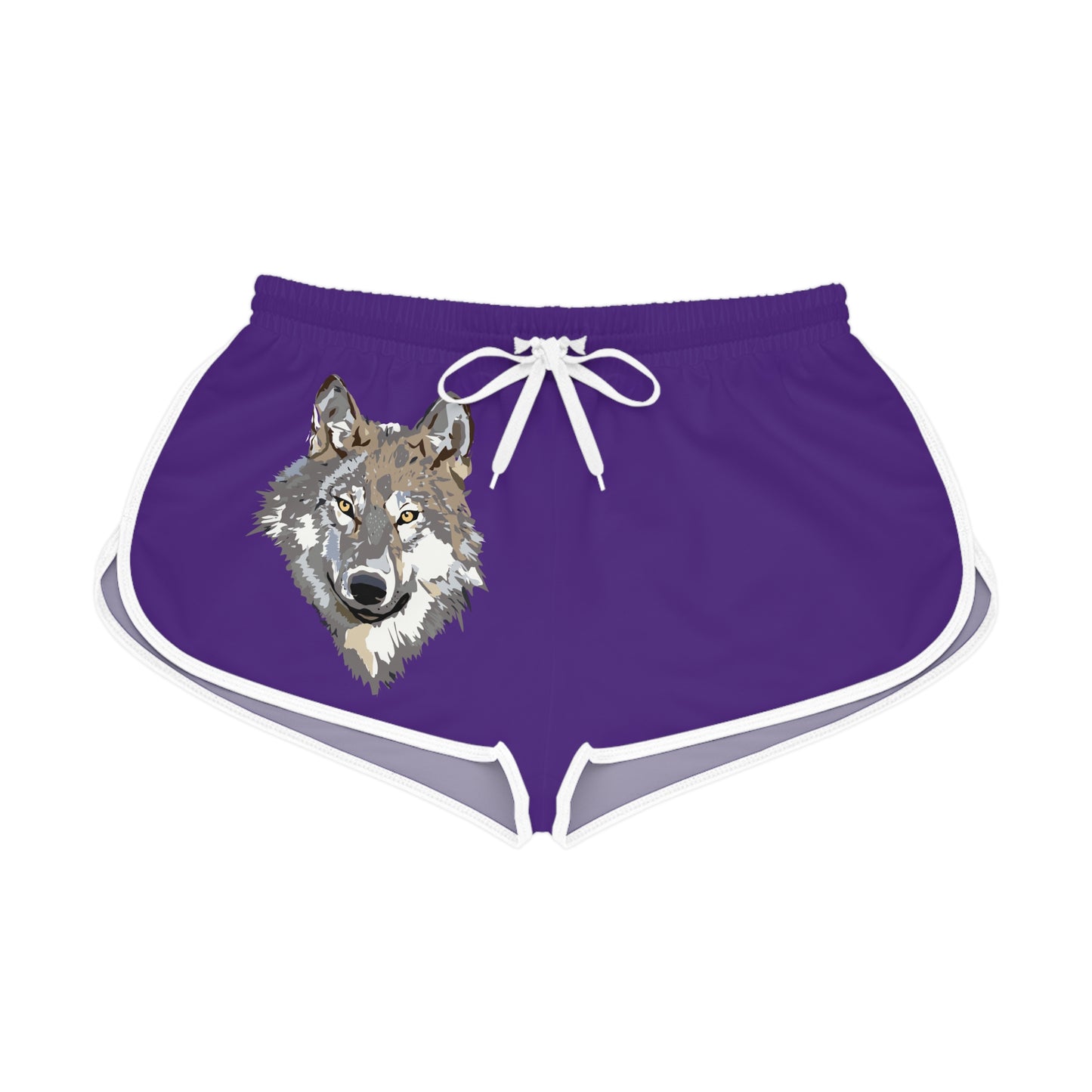 Women's Relaxed Shorts: Wolves Purple