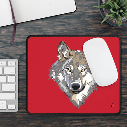 Gaming Mouse Pad: Wolves Dark Red