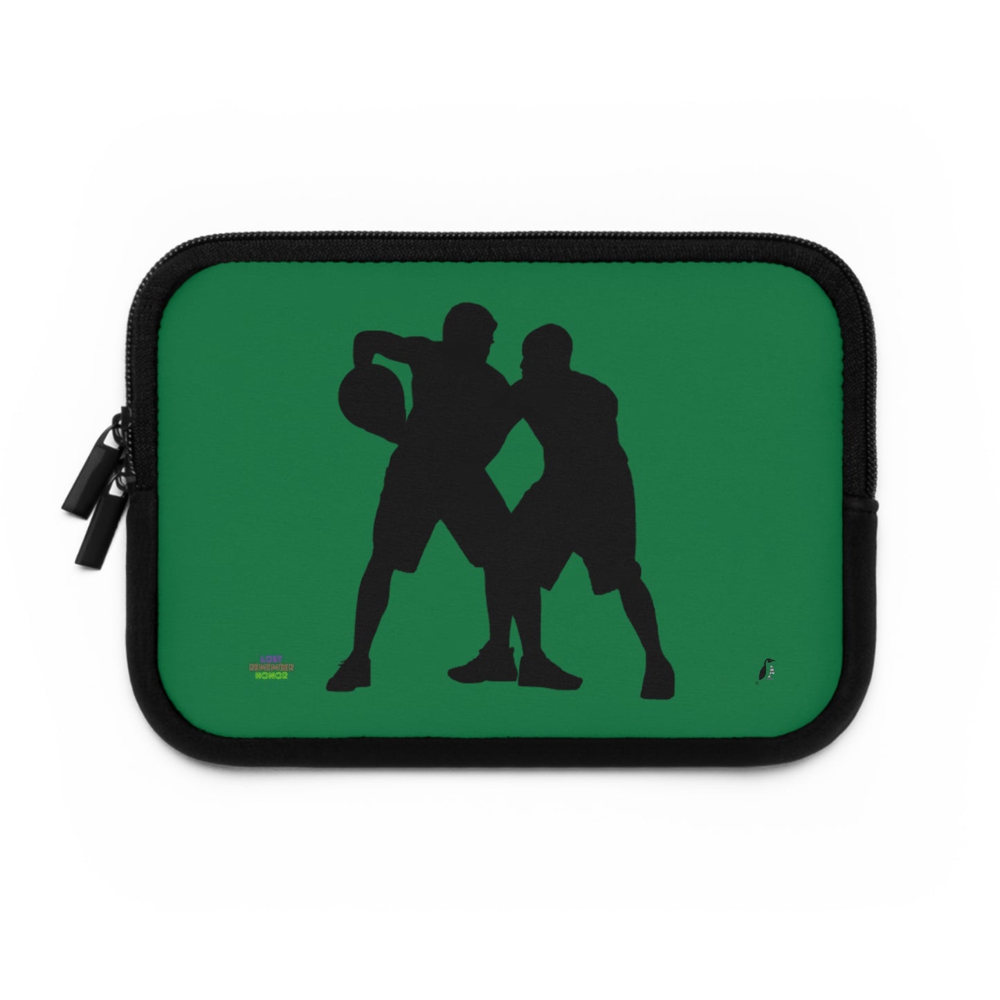 Laptop Sleeve: Basketball Dark Green