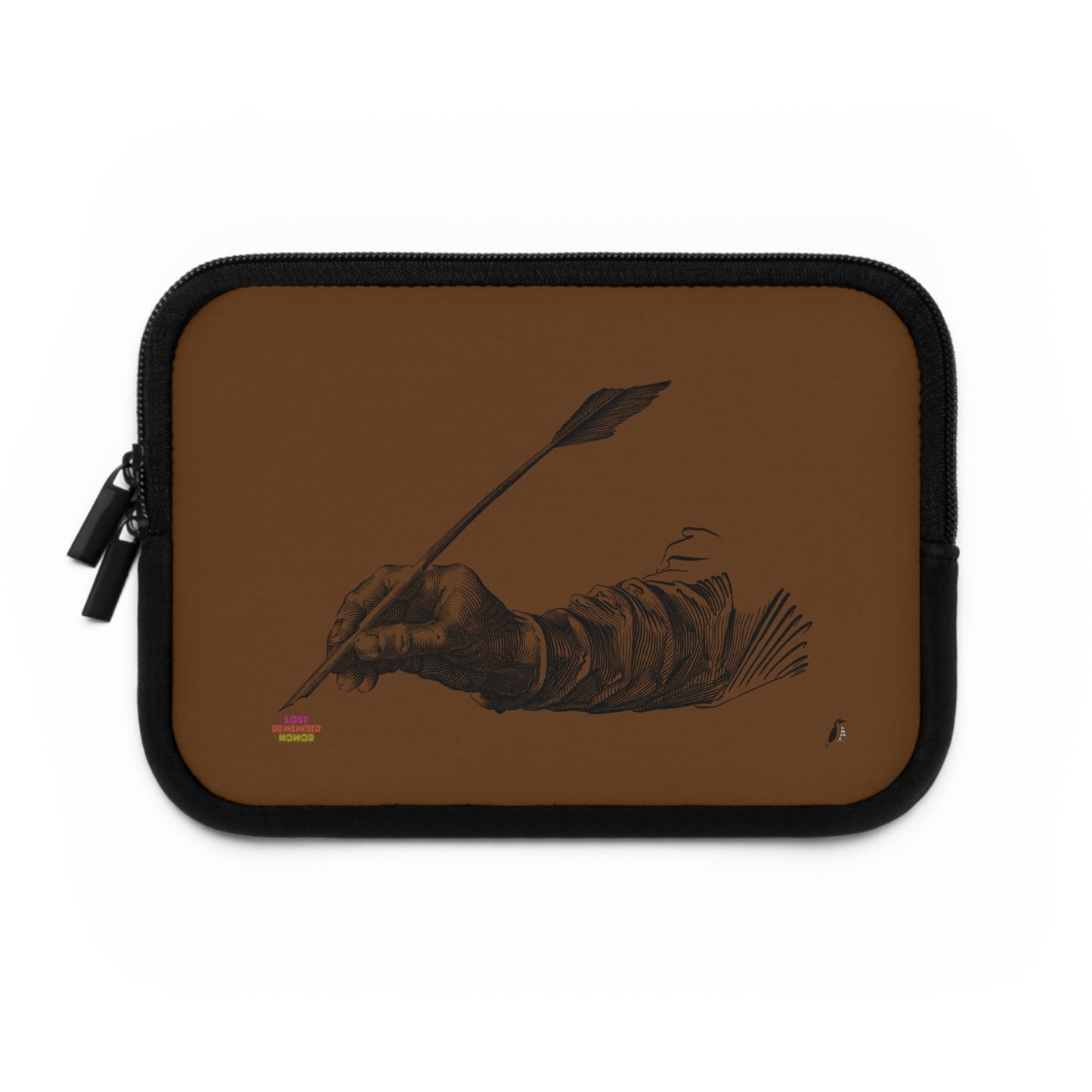 Laptop Sleeve: Writing Brown