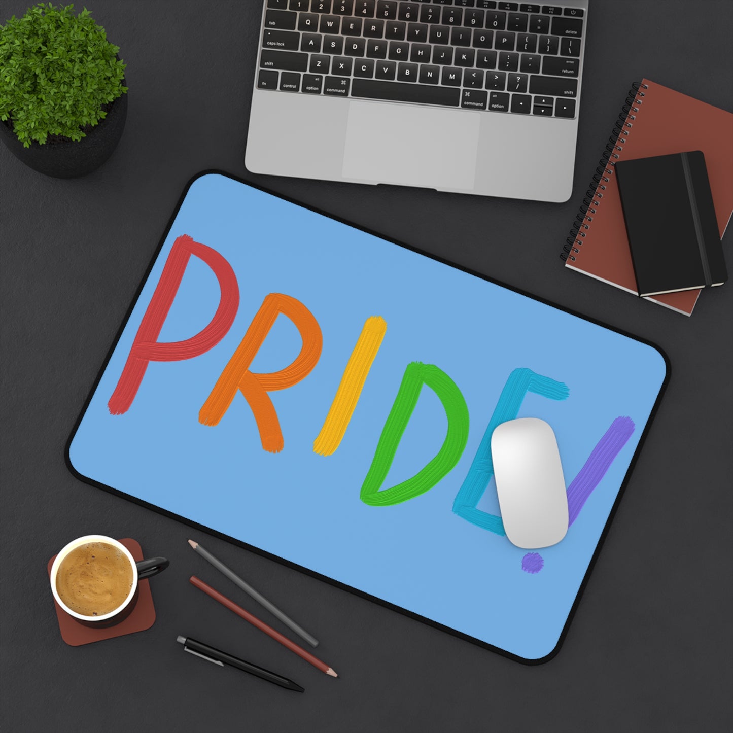 Desk Mat: LGBTQ Pride Lite Blue