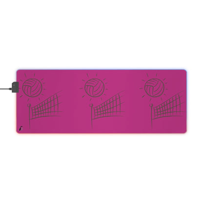 LED Gaming Mouse Pad: Volleyball Pink