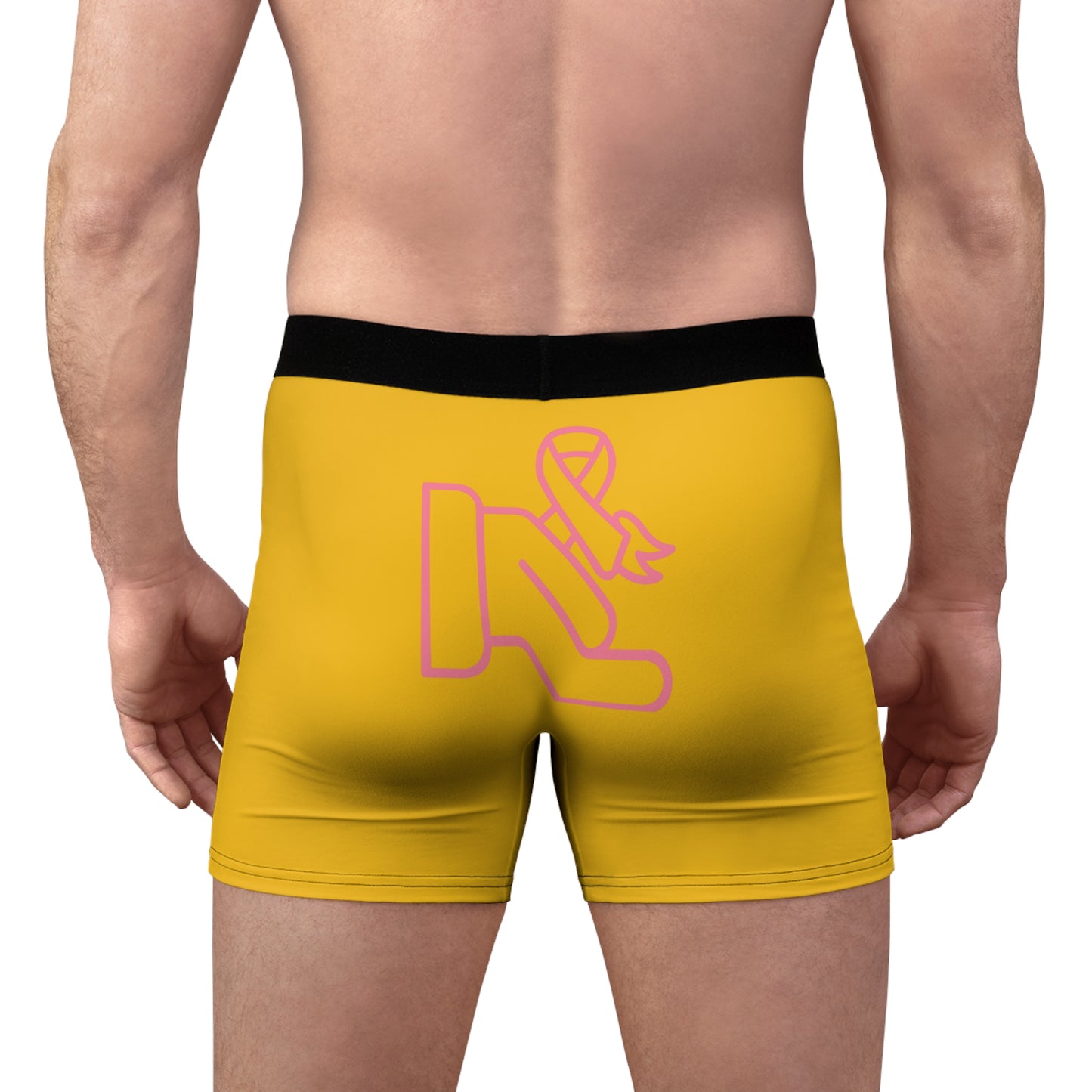 Men's Boxer Briefs: Fight Cancer Yellow