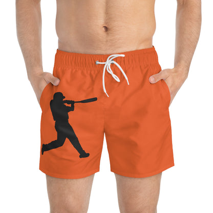 Swim Trunks: Baseball Orange