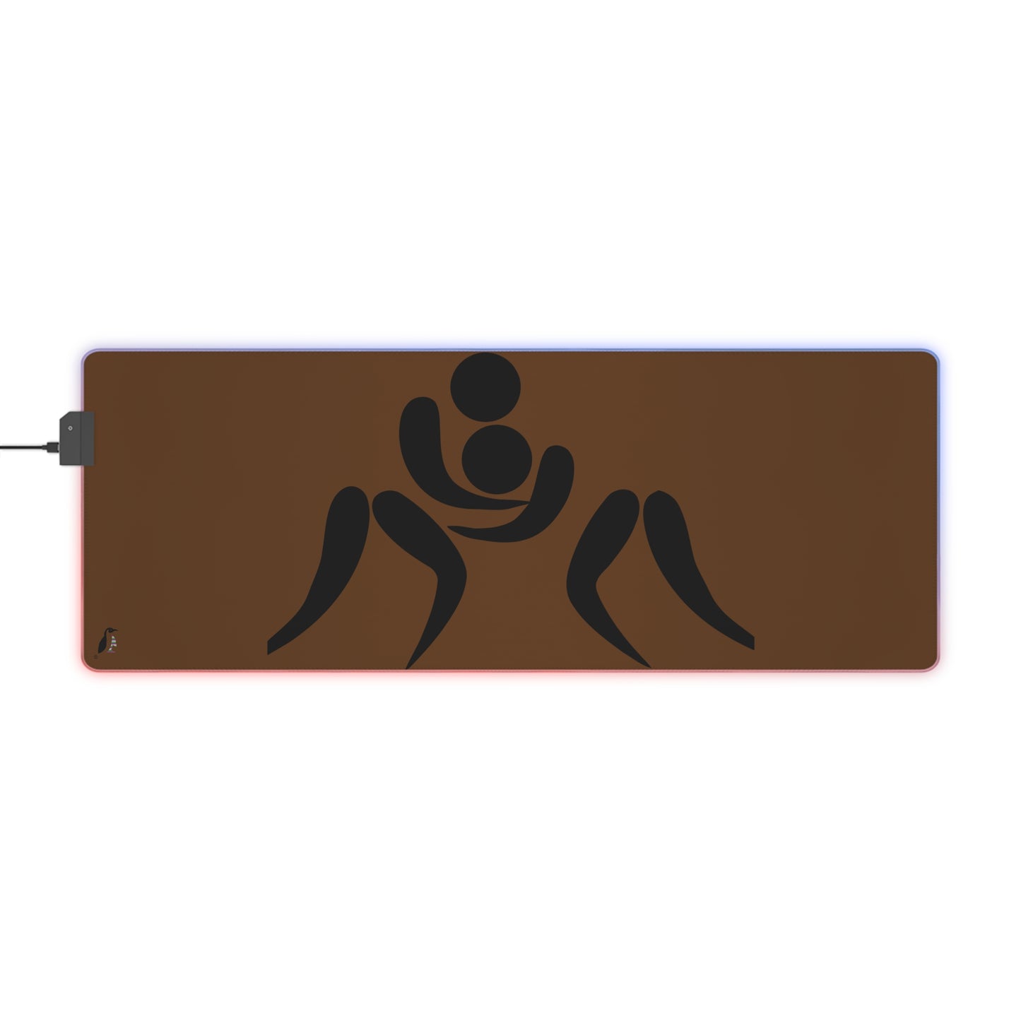 LED Gaming Mouse Pad: Wrestling Brown