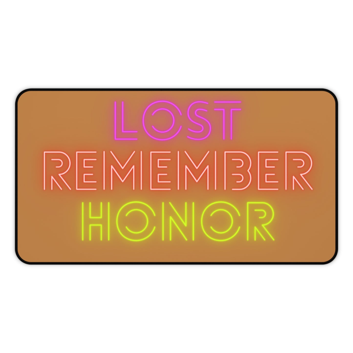 Desk Mat: Lost Remember Honor Lite Brown