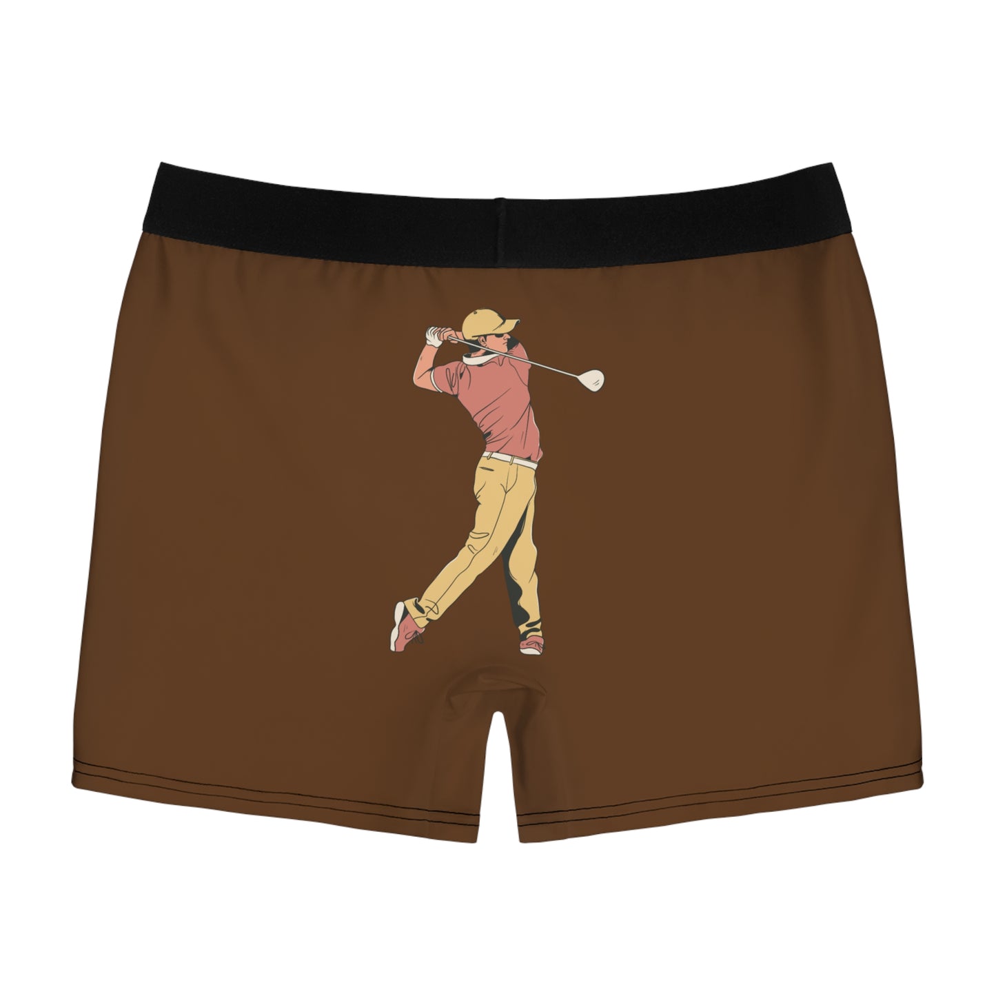 Men's Boxer Briefs: Golf Brown