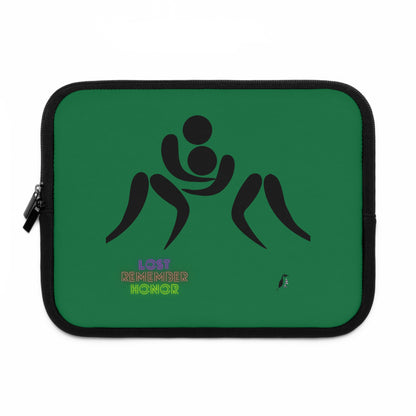 Laptop Sleeve: Wrestling Dark Green