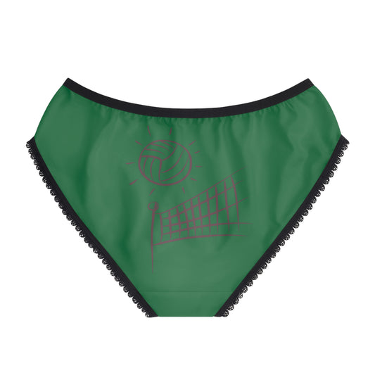 Women's Briefs: Volleyball Dark Green