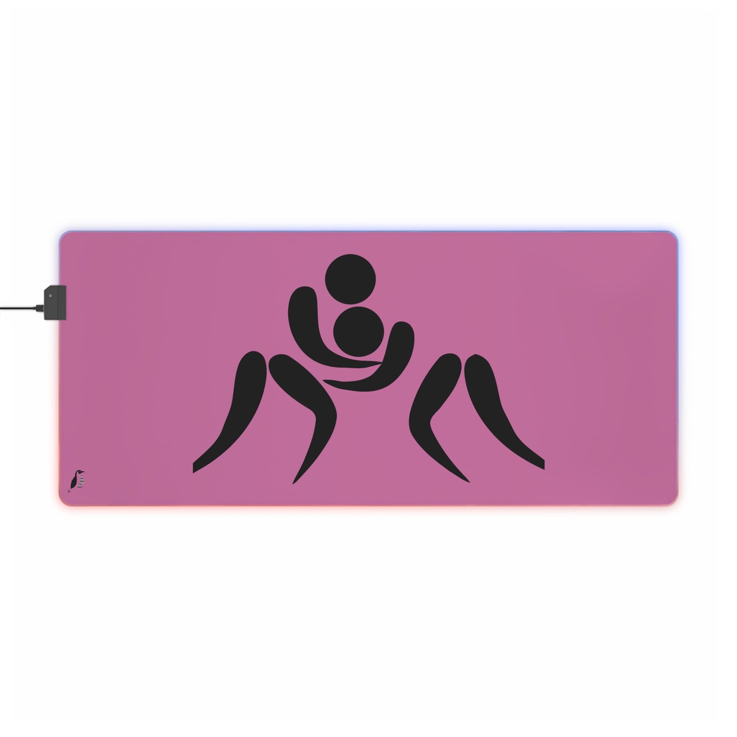 LED Gaming Mouse Pad: Wrestling Lite Pink