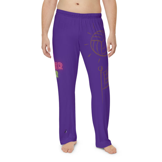 Men's Pajama Pants: Volleyball Purple