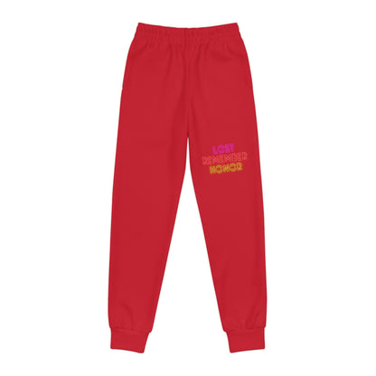 Youth Joggers: Lost Remember Honor Dark Red