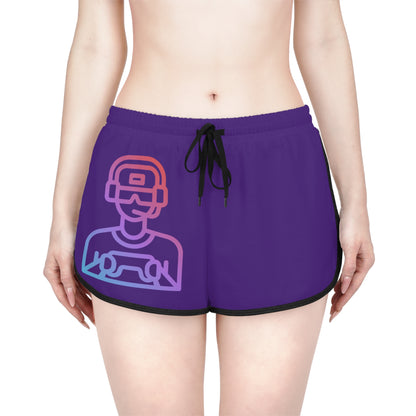 Women's Relaxed Shorts: Gaming Purple