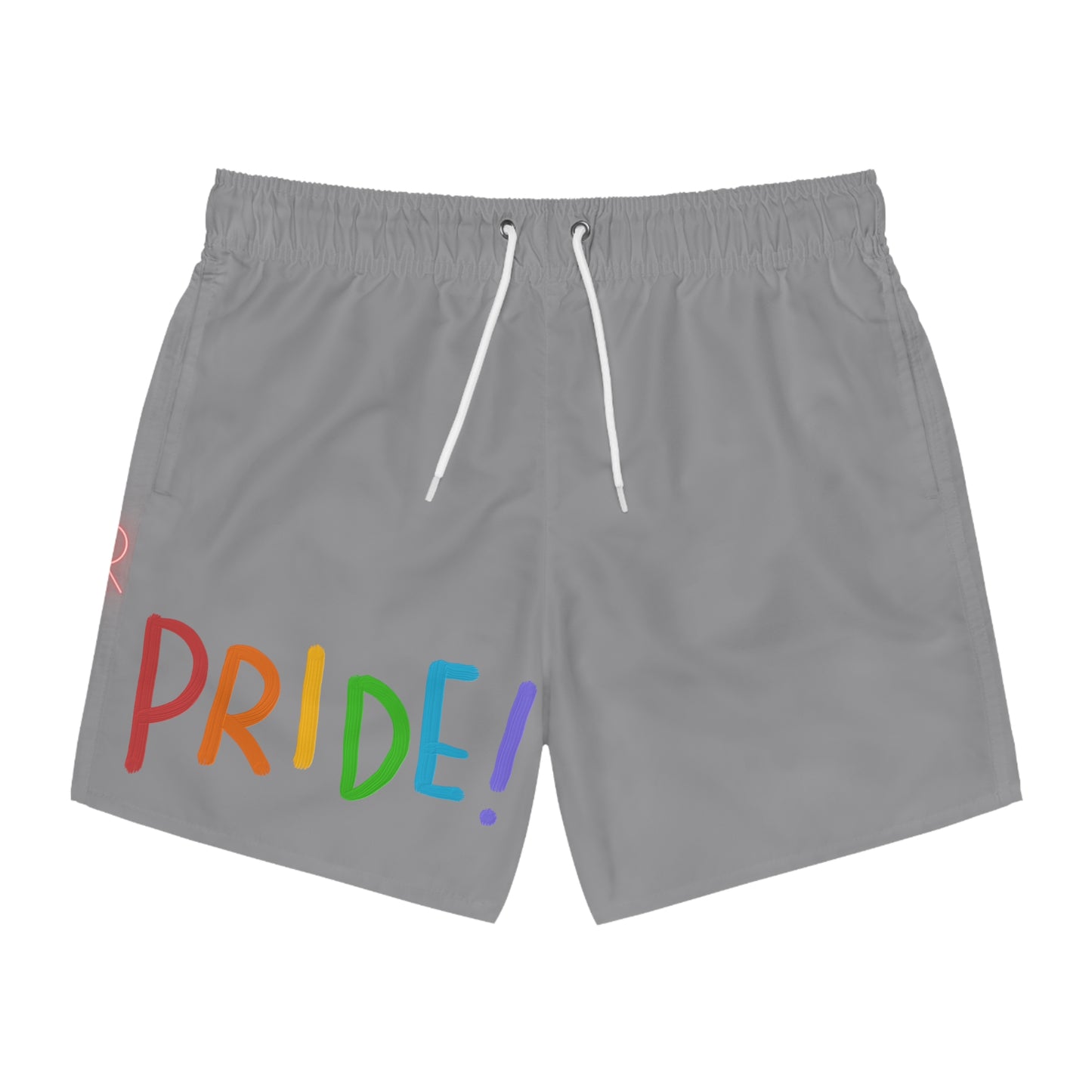 Swim Trunks: LGBTQ Pride Gray