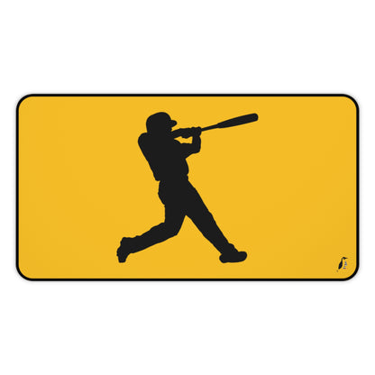 Desk Mat: Baseball Yellow