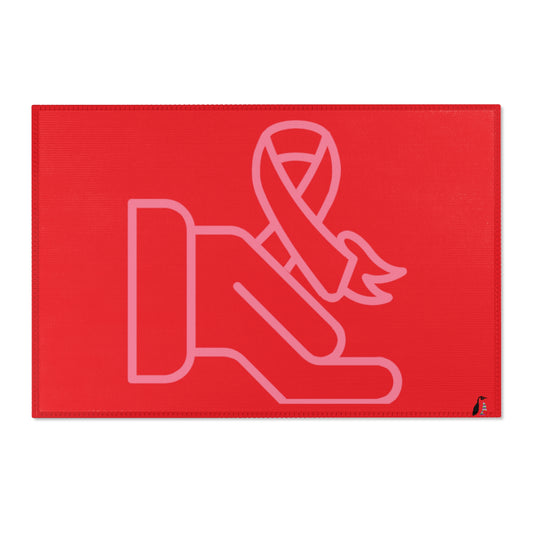 Area Rug (Rectangle): Fight Cancer Red