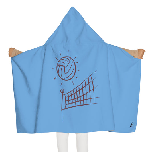 Youth Hooded Towel: Volleyball Lite Blue