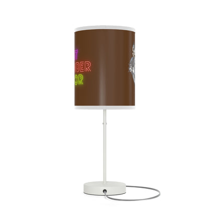 Lamp on a Stand, US|CA plug: Wolves Brown