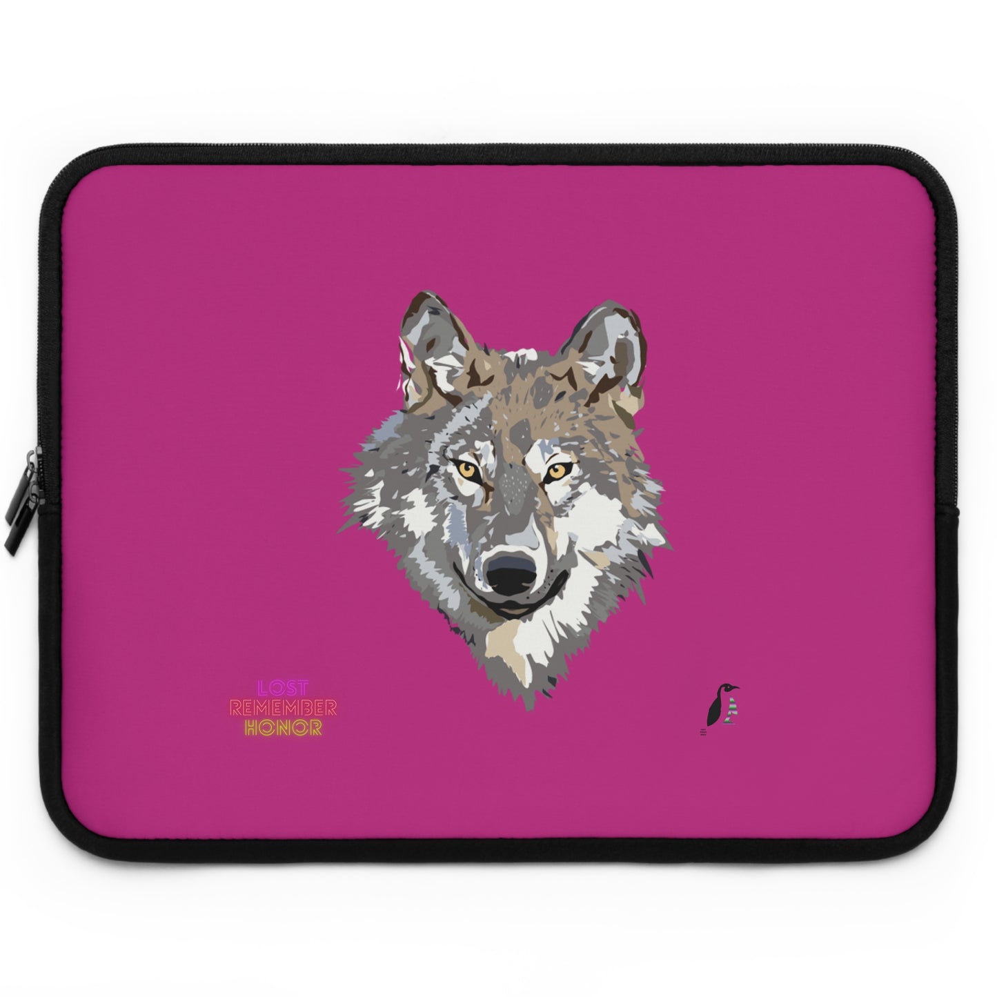 Laptop Sleeve: Wolves Pink