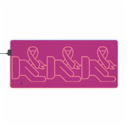 LED Gaming Mouse Pad: Fight Cancer Pink