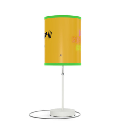 Lamp on a Stand, US|CA plug: Weightlifting Yellow