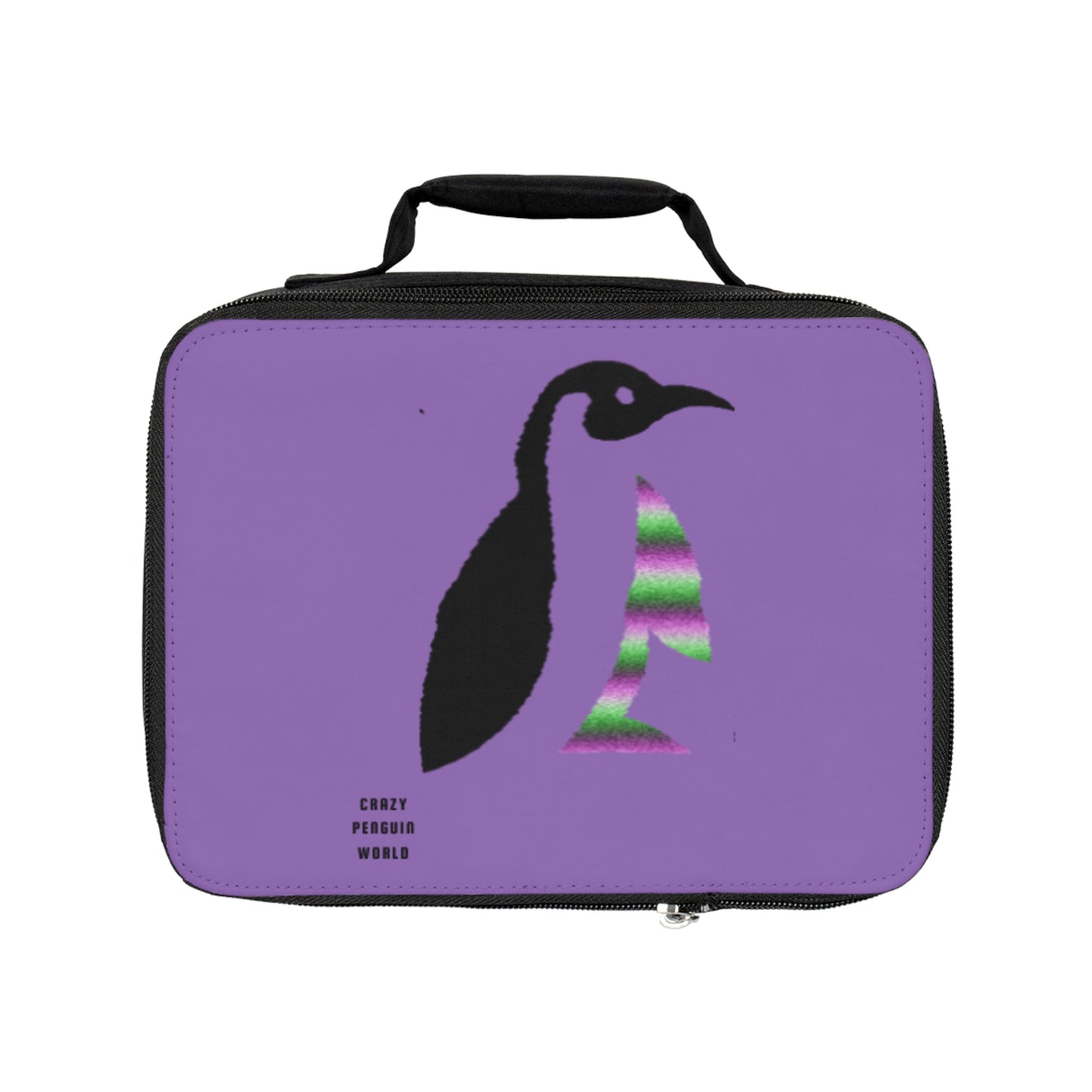 Lunch Bag: Crazy Penguin World Logo Lite Purple