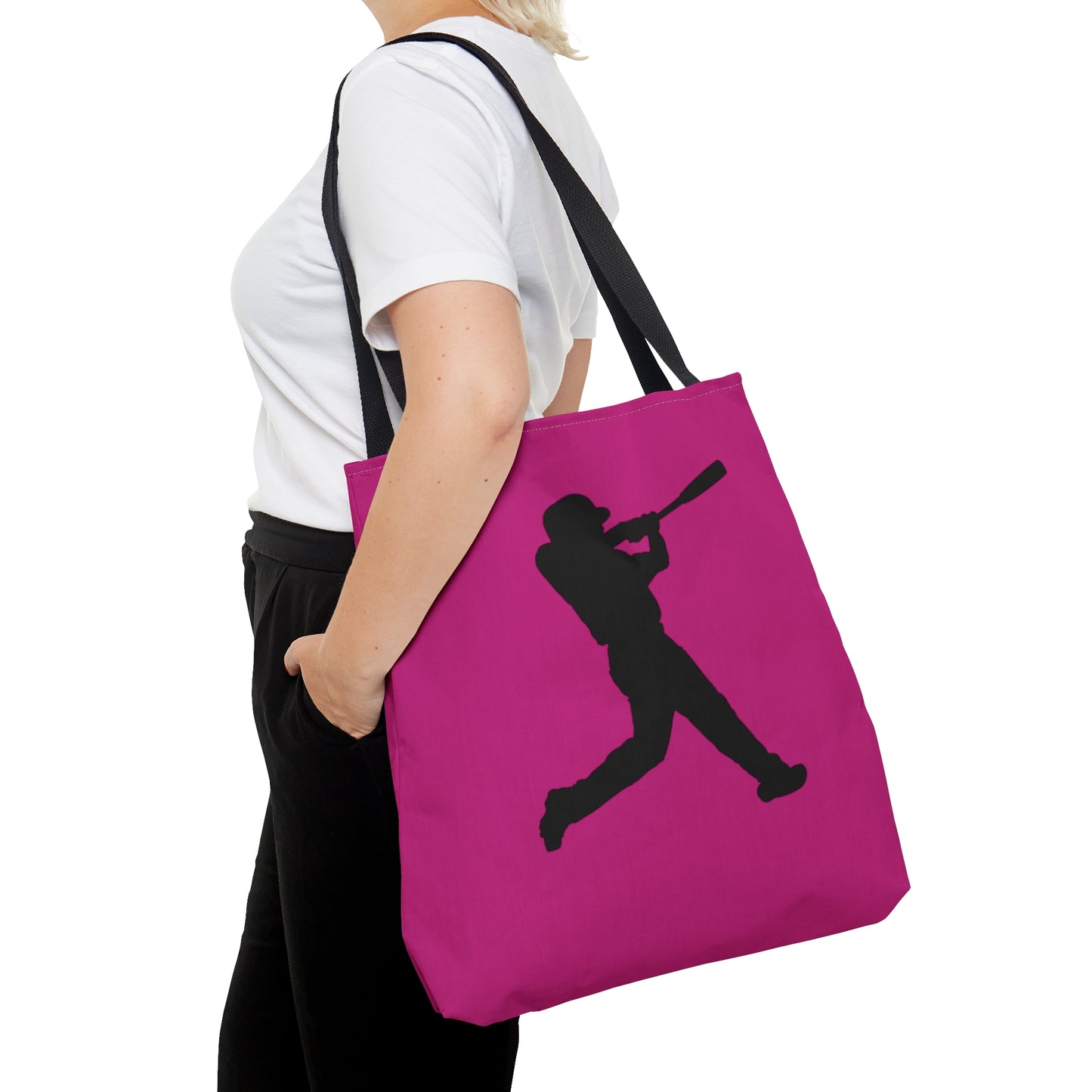 Tote Bag: Baseball Pink