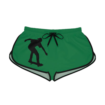 Women's Relaxed Shorts: Skateboarding Dark Green