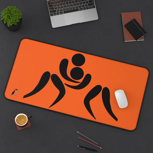 Desk Mat: Wrestling Orange