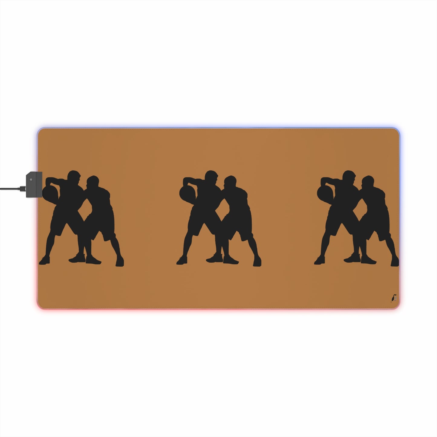 LED Gaming Mouse Pad: Basketball Lite Brown