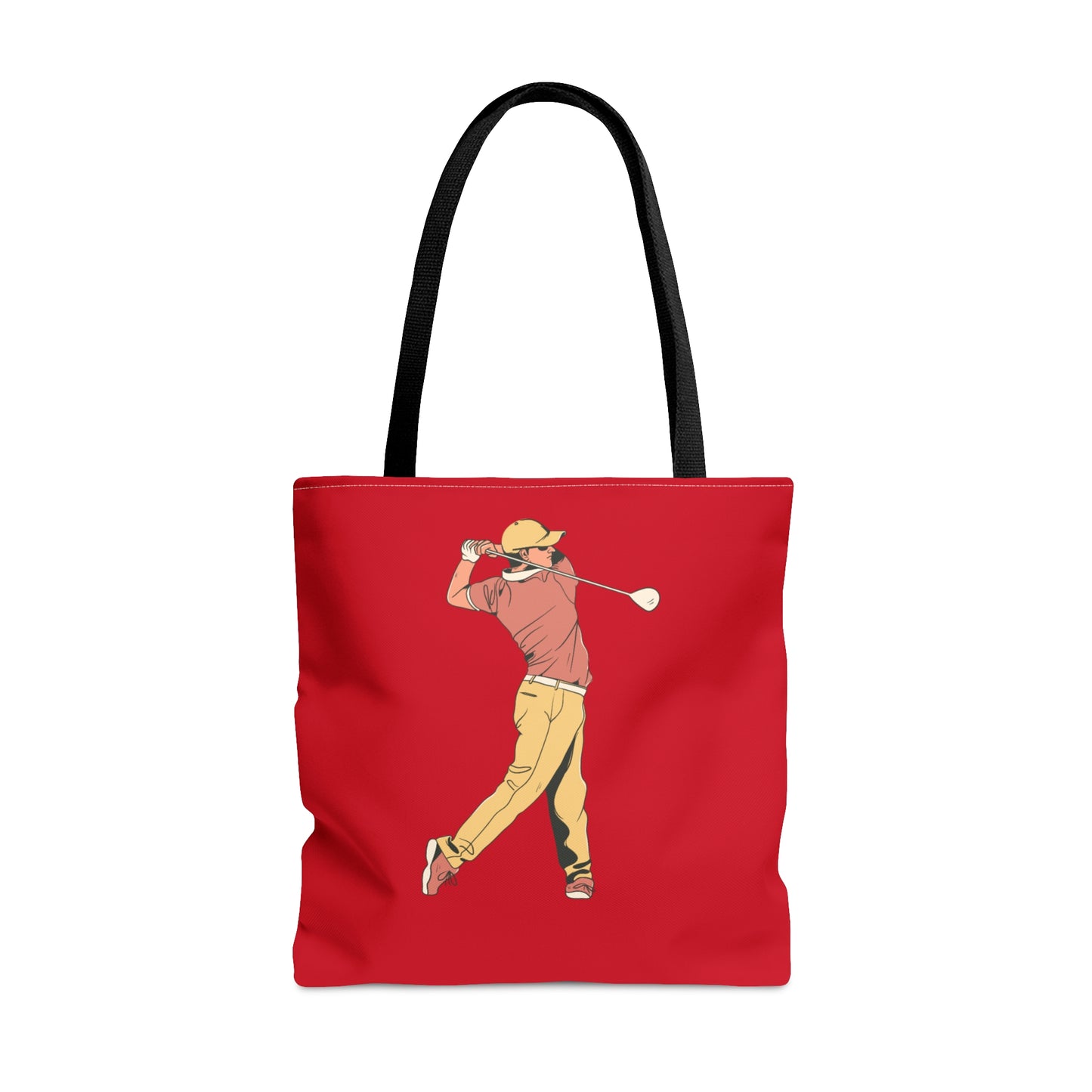 Tote Bag: Golf Dark Red